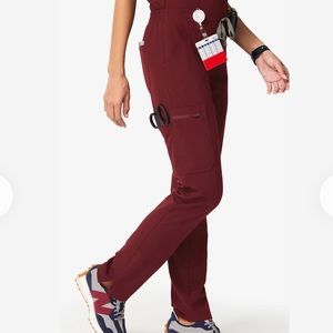 Figs Burgundy Yola Scrub Pants